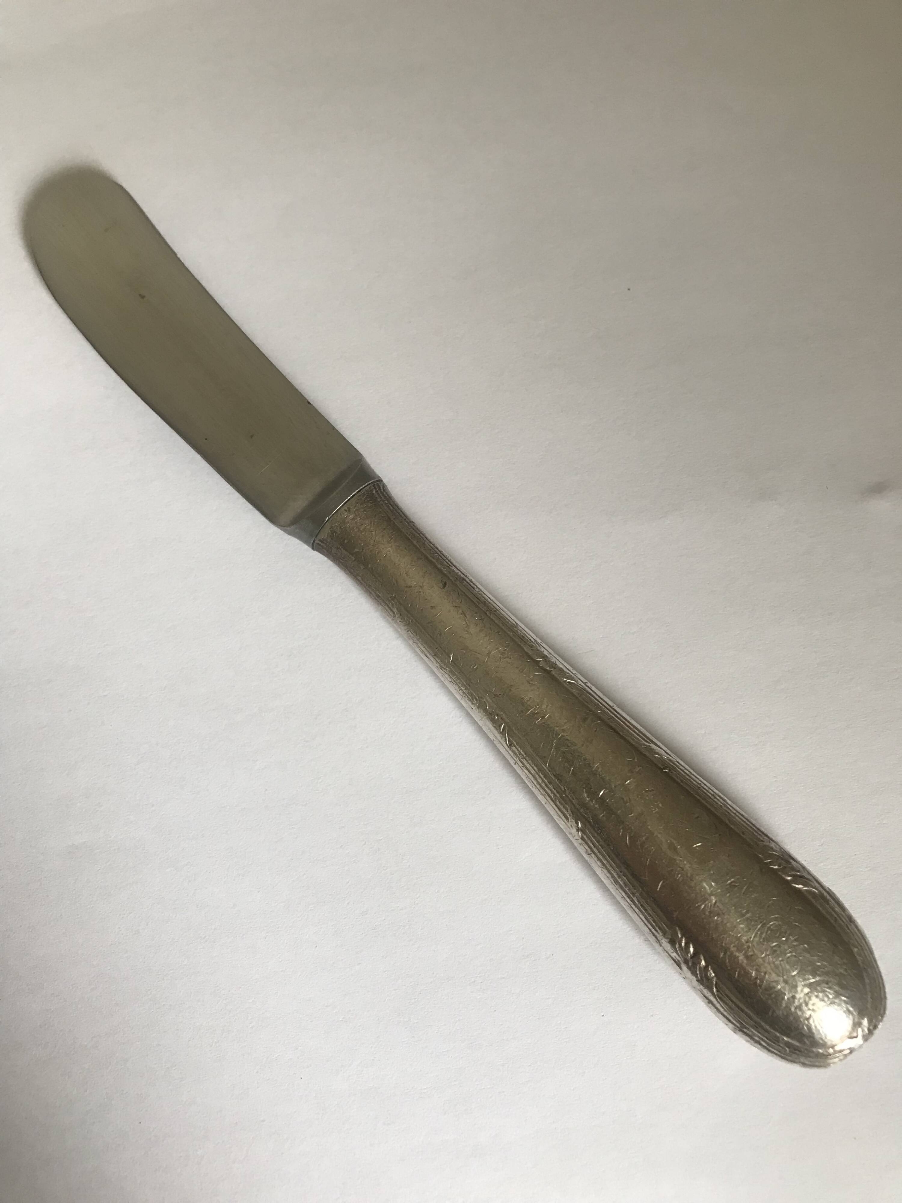 Silver butter knife