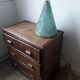 70s glass and metal slat design lamp