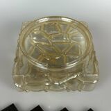 60's 70's Brutalist Wall Lamp Iron & Glass Wall Sconce