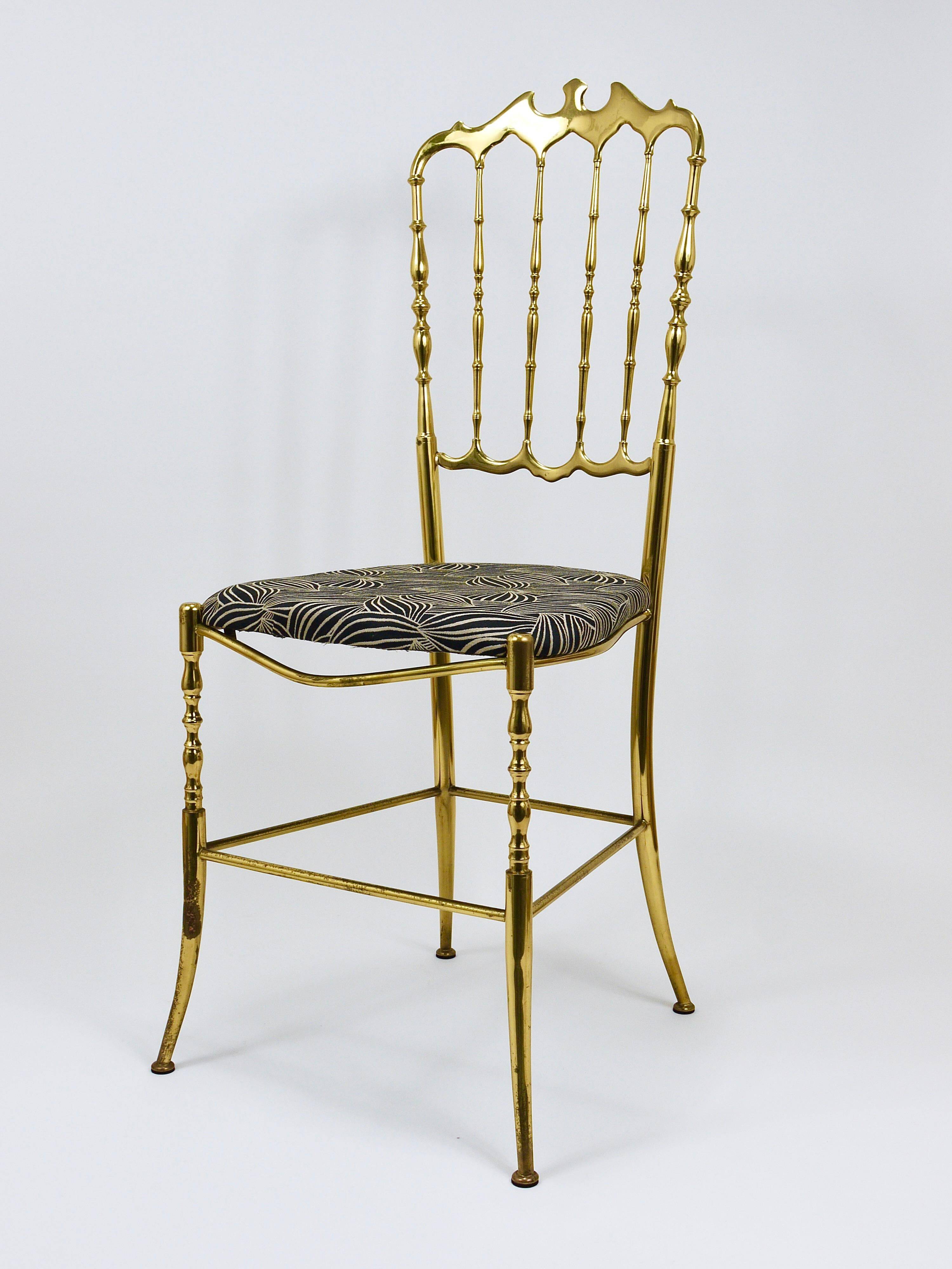 Mid-Century Chiavari Chair in Brass by Giuseppe Gaetano Descalzi, Italy, 1950s