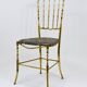 Mid-Century Chiavari Chair in Brass by Giuseppe Gaetano Descalzi, Italy, 1950s
