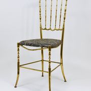 Mid-Century Chiavari Chair in Brass by Giuseppe Gaetano Descalzi, Italy, 1950s