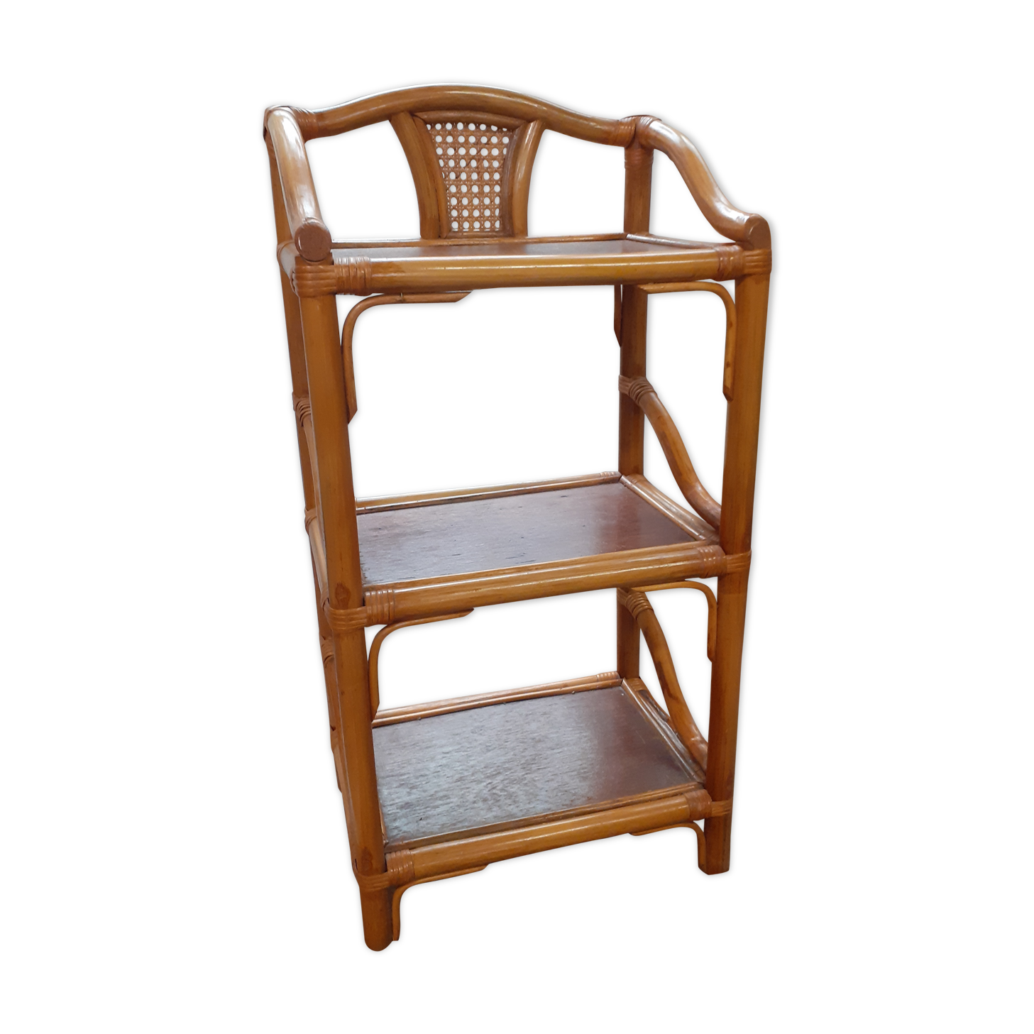 Rattan and canning shelf