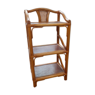 Étagère en rotin et cannage