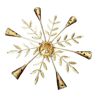 Golden wrought iron lamp