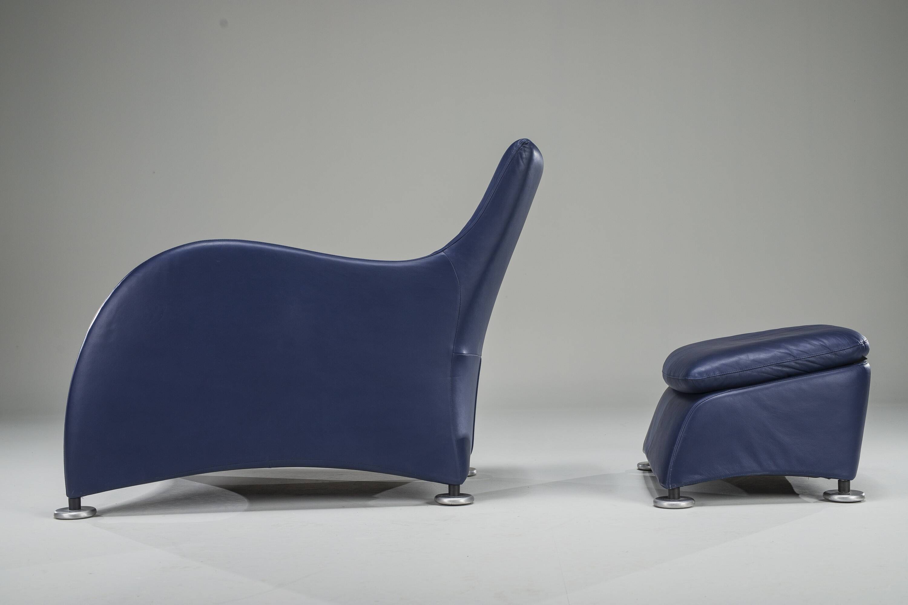 Set of Loge Lounge Chair & Ottoman by Gerard Van Den Berg for Montis, 1990s