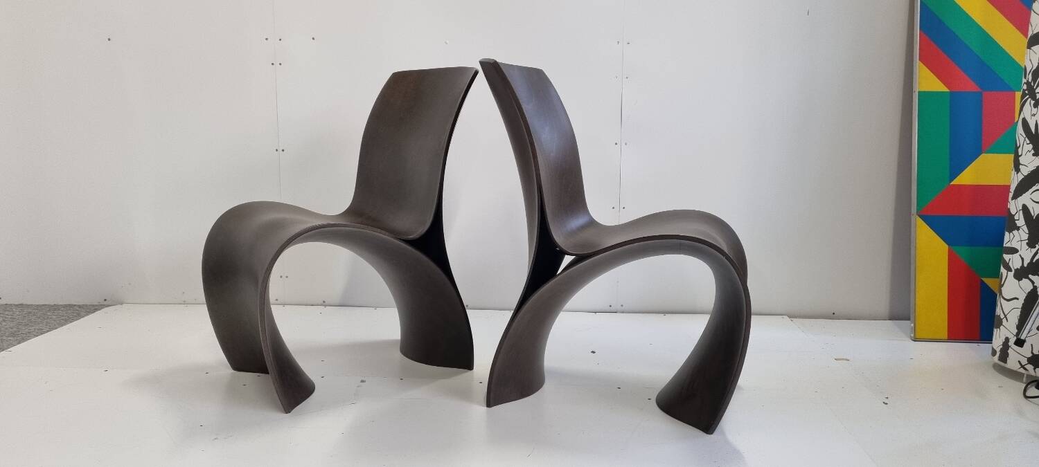 Chaise Ron Arad en contreplaqué 3 peaux pour moroso