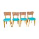 Ensemble de 4 chaises vinyle et bois