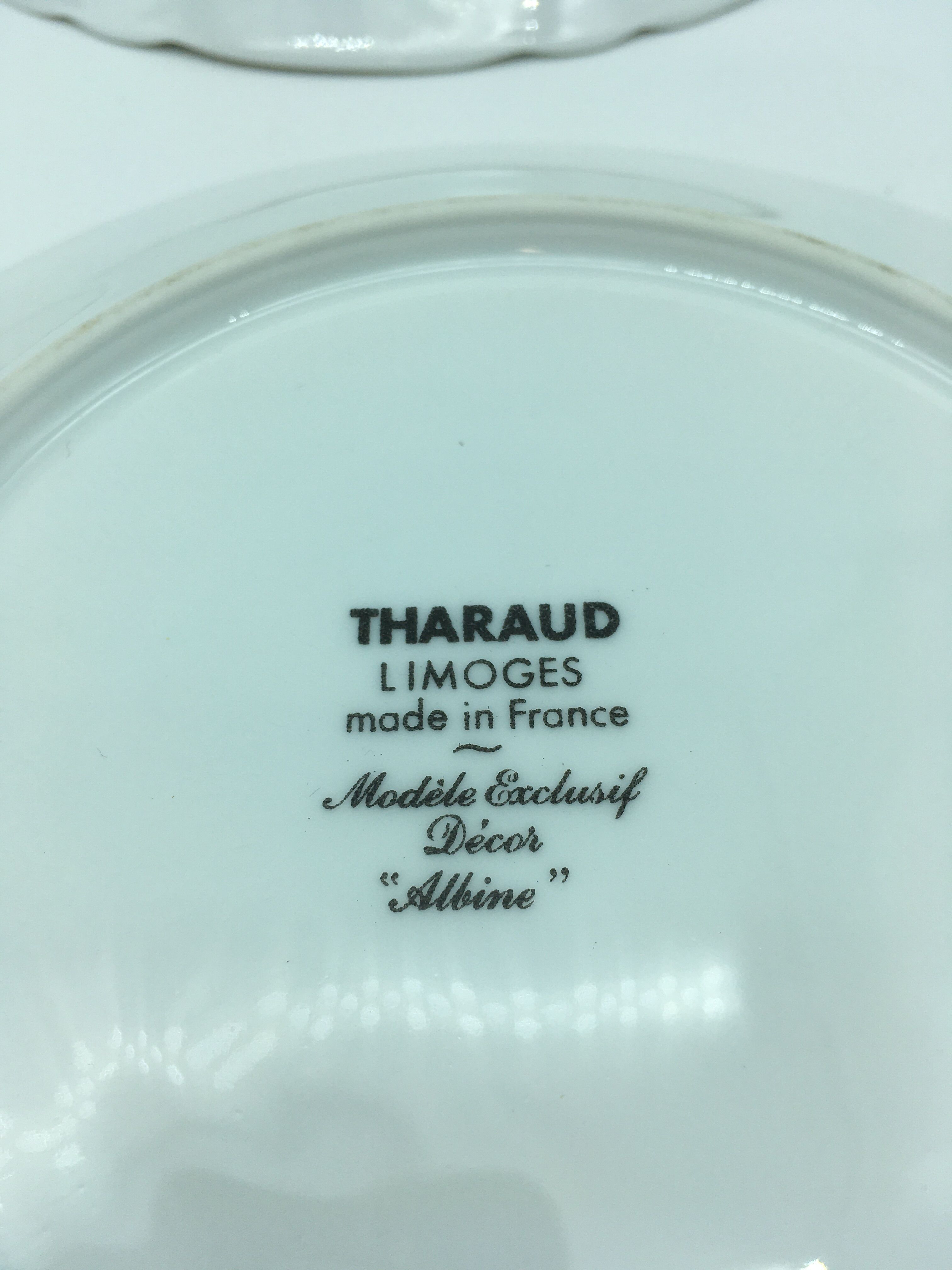 4 broth bowls in taraud limoges porcelain.