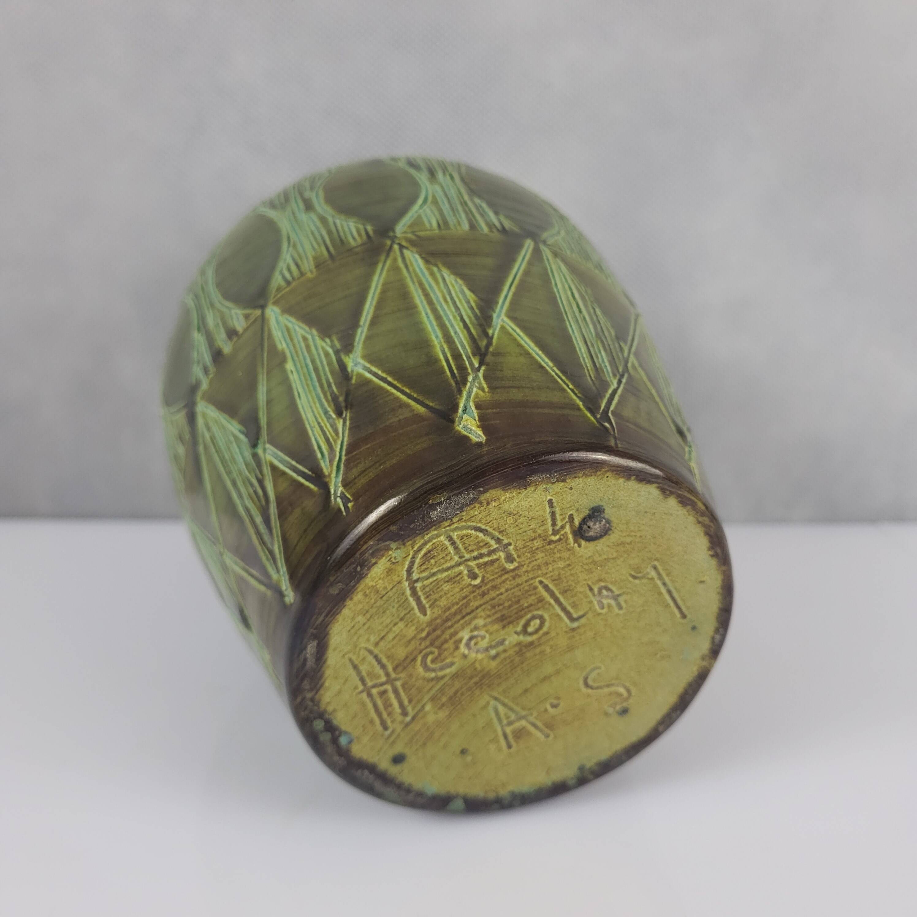 Ceramic vase Accolay 1950