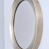 Round Narciso Mirror with Steel Frame by S. Mazza for Artemide, Italy