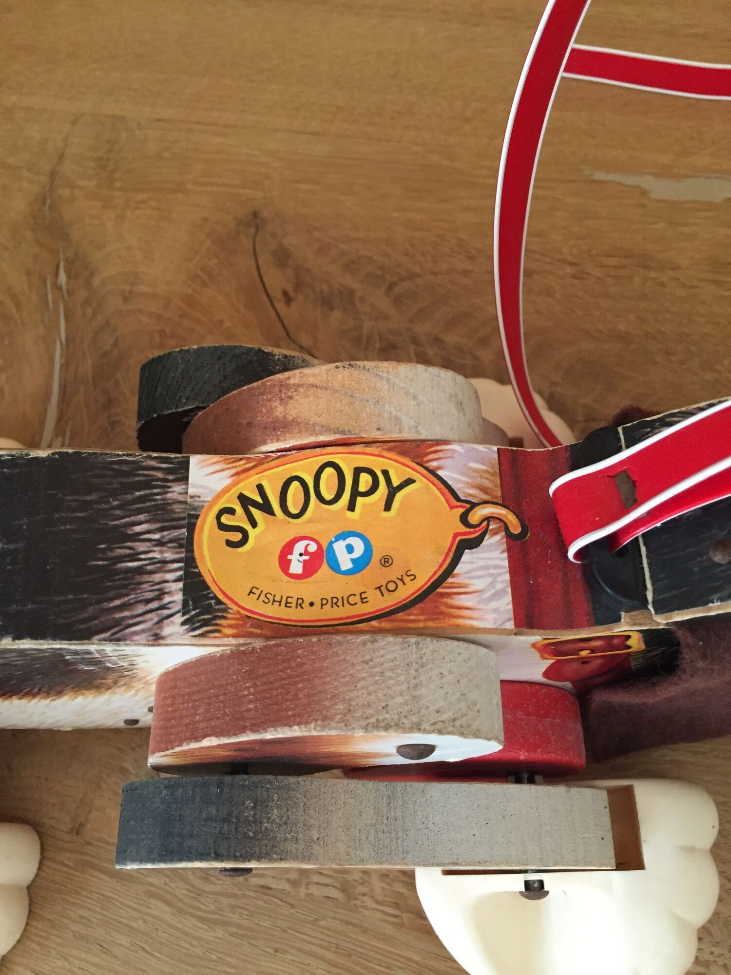 Snoopy Ficher Price wooden dog to shoot