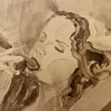 Watercolor Painting Signed “the smoker of Havanas” Cuba