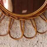 Vintage rattan mirror