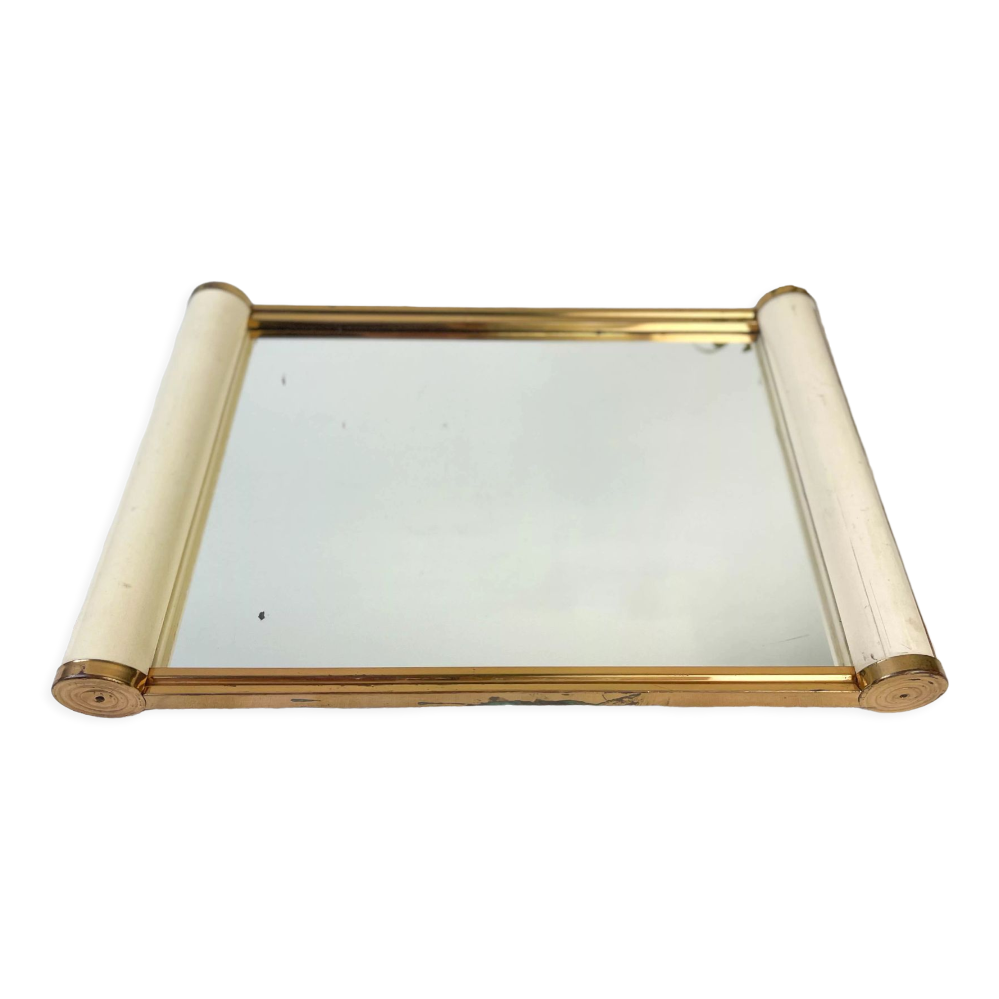 Durinox Oxydor roller mirror serving tray Art Deco style