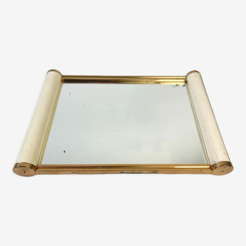 Durinox Oxydor roller mirror serving tray Art Deco style