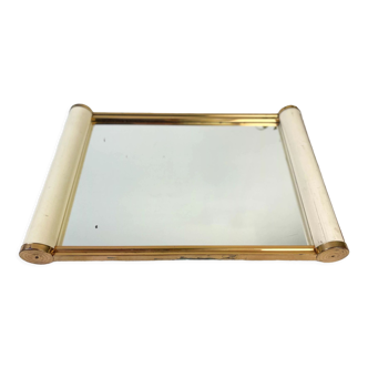 Durinox Oxydor roller mirror serving tray Art Deco style