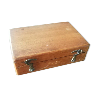 Wooden box of weight for old scale