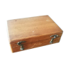 Wooden box of weight for old scale