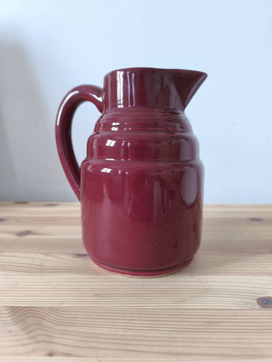 Vintage earthenware pitcher PL France