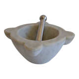 White marble mortar