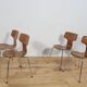 Model 3103 Dining Chairs by Arne Jacobsen for Fritz Hansen, 1970s, Set of 4
