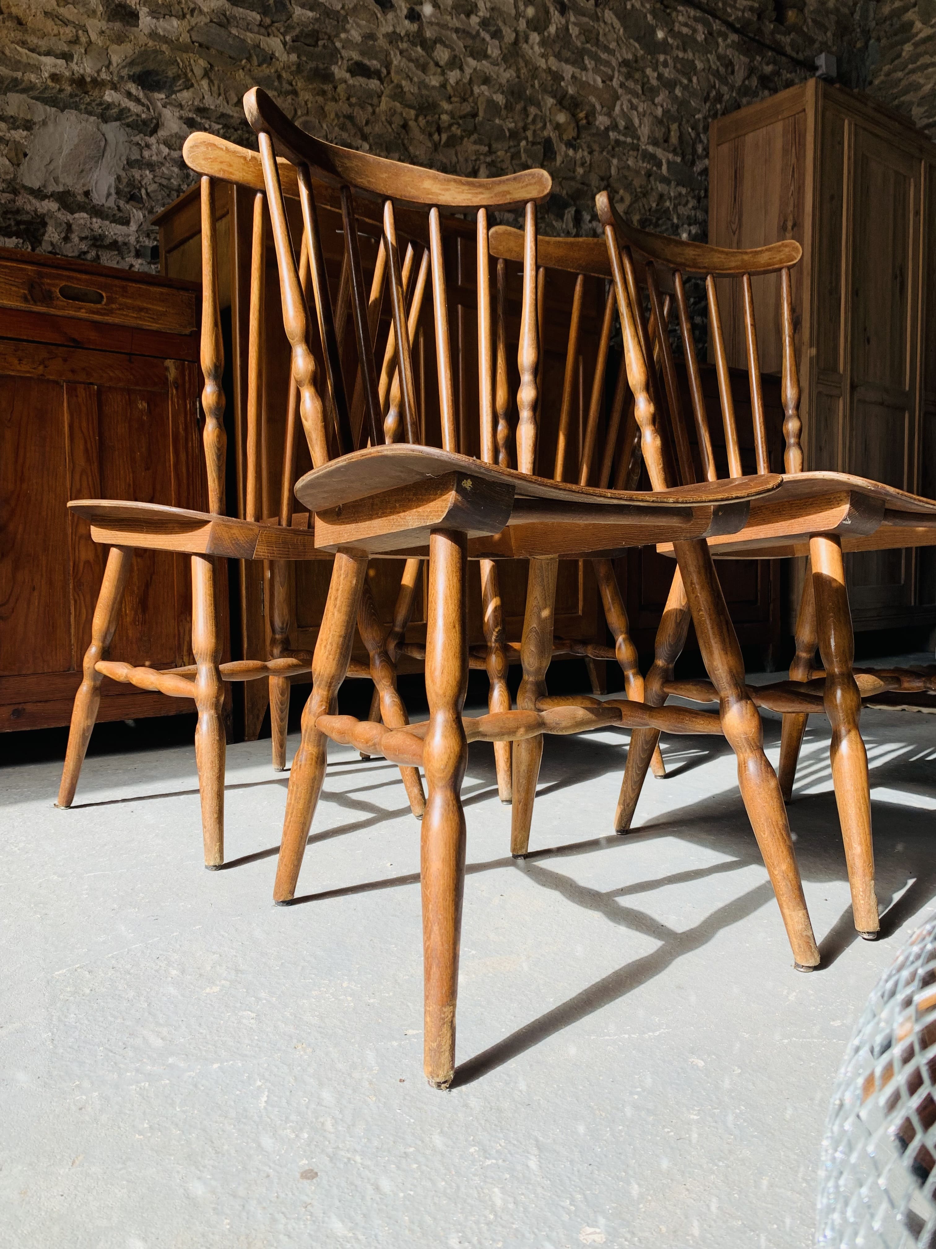 Set of 4 Baumann bistro chairs, Tacoma model