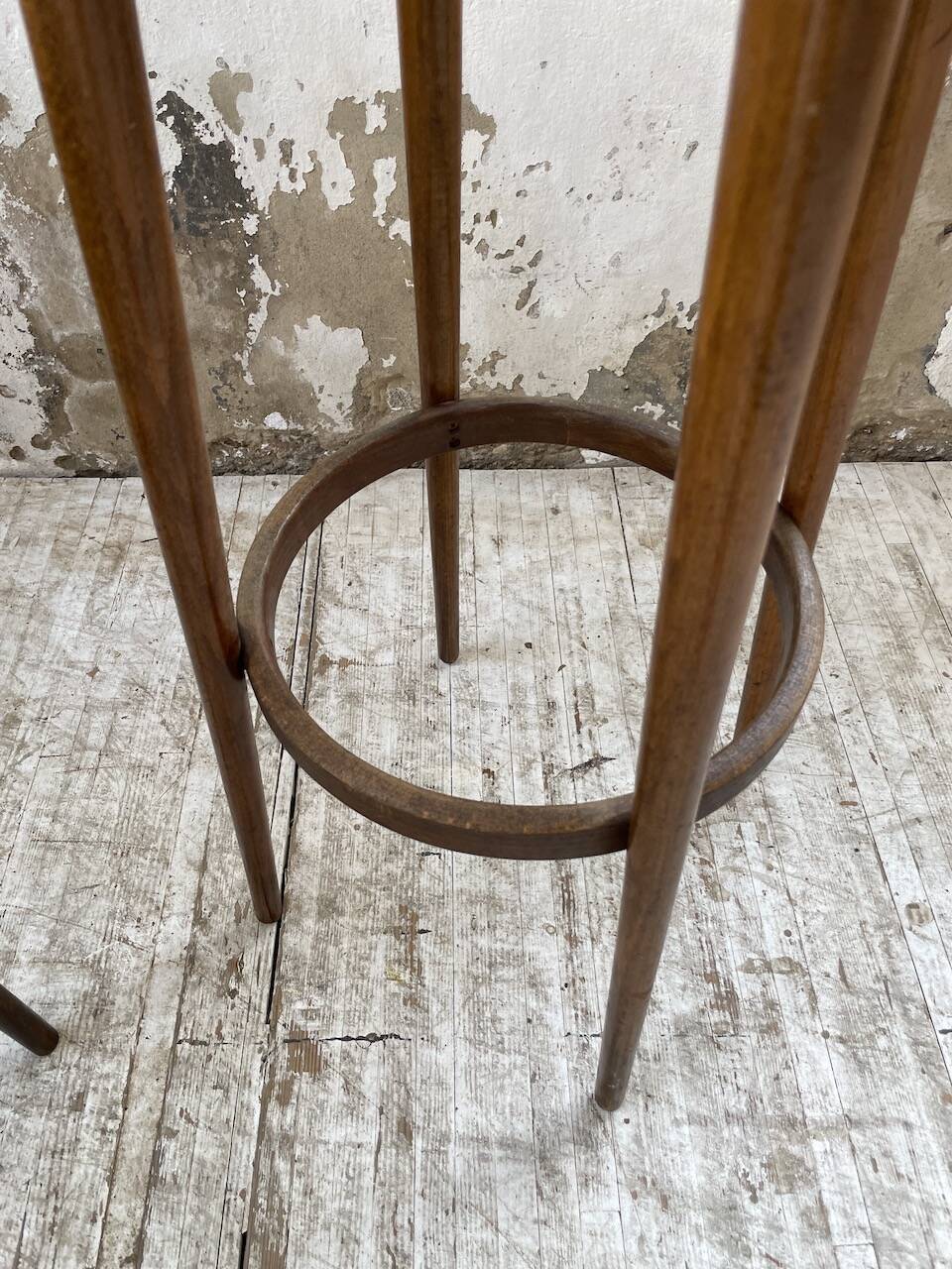 Set of three high bistro stools