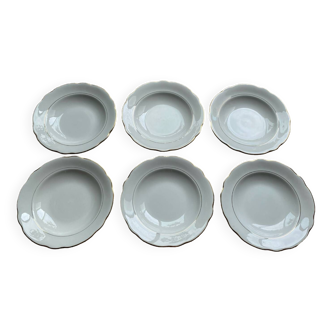 6 Richard Ginori porcelain soup plates