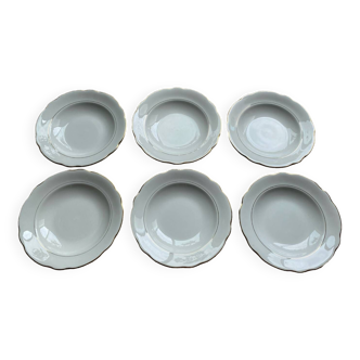 6 assiettes creuses en porcelaine Richard Ginori