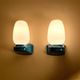 Pair of blue vintage Tovi wall lights Mid Century Modern/Space Age opal