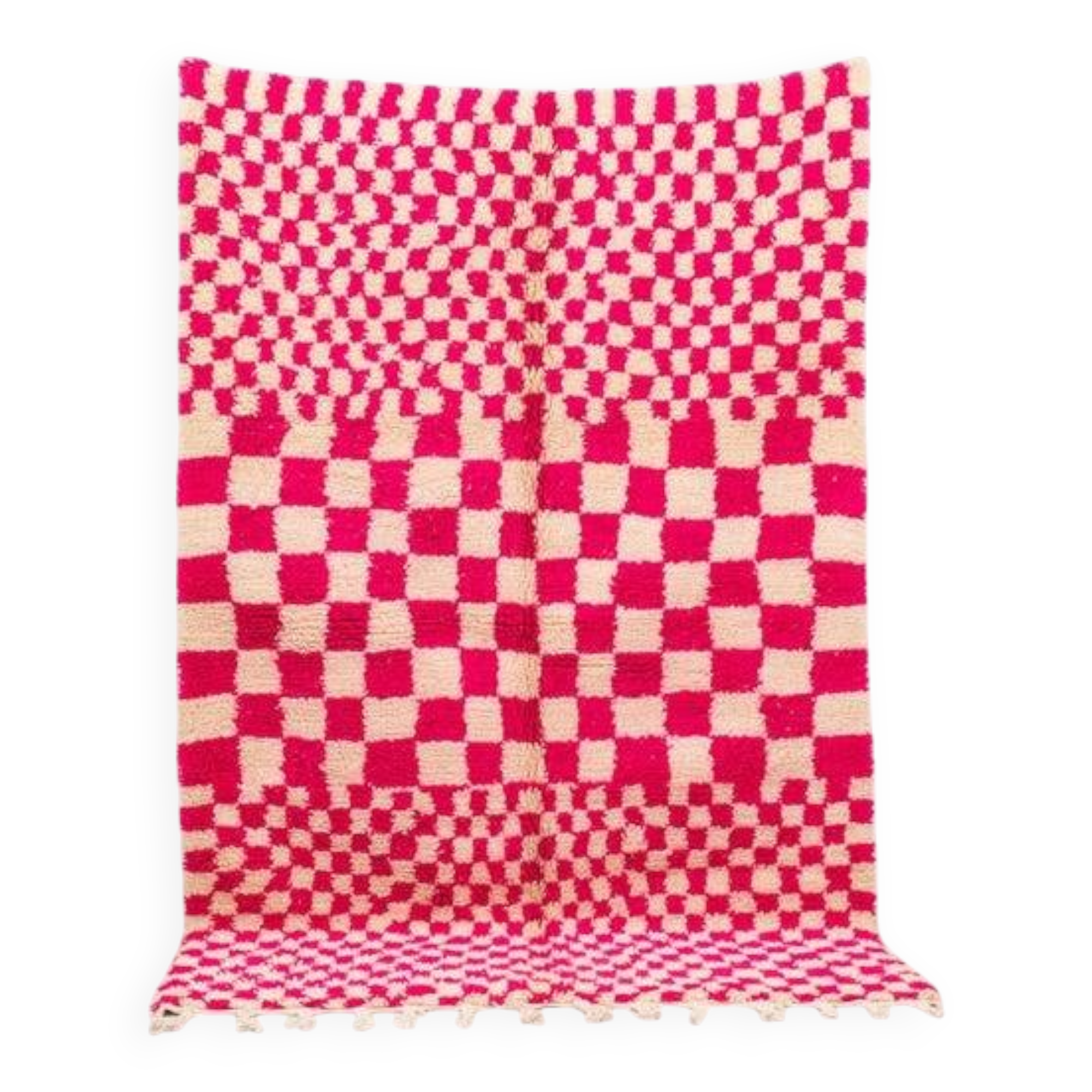 Pure wool rug, size 100 x 200 cm, red