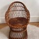 Vintage rattan children's armchair