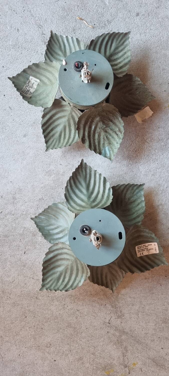 Pair of Masca flower wall lights