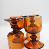 Biot amber wine glass