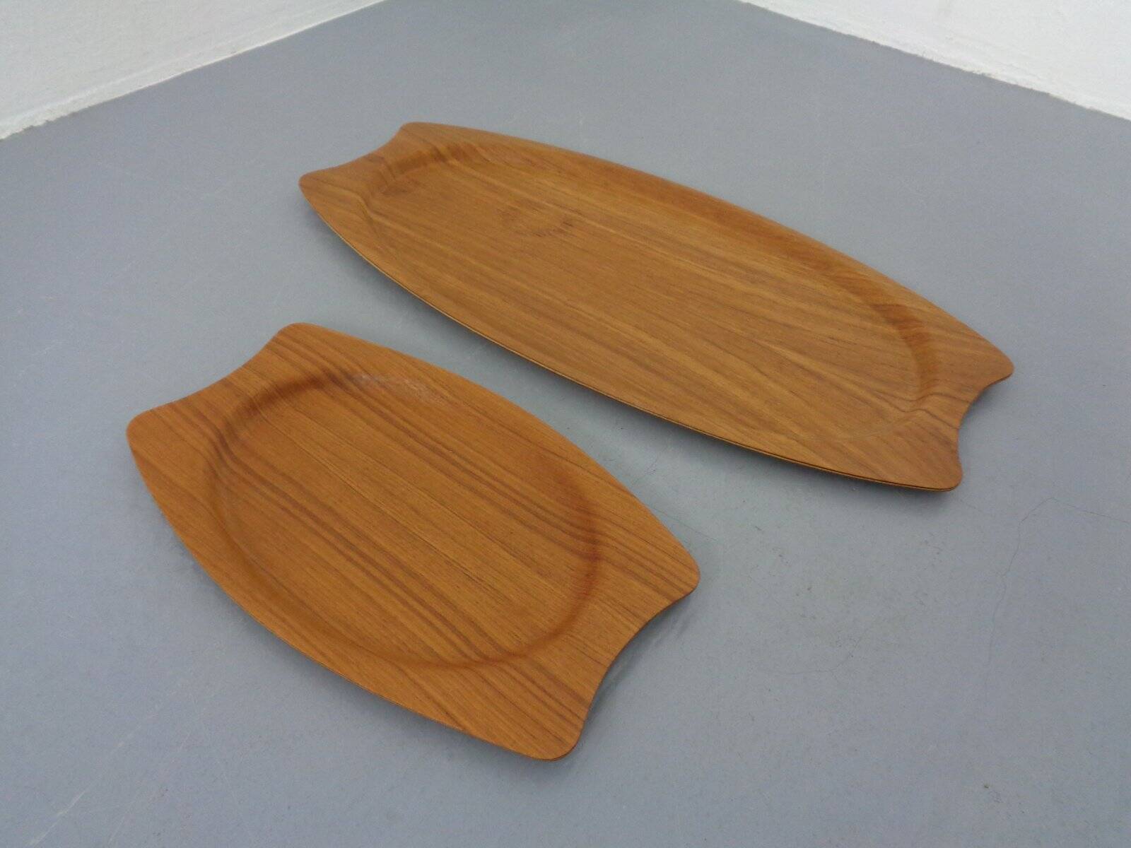 Danish trays in teak from Silva, 1960s, set of 2.