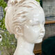 Glazed terracotta bust