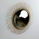 Vintage Bohemian golden sunburst mirror, 1960s