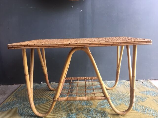 Rattan coffee table