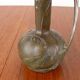 Art Nouveau vase in solid pewter with bronze patina by Louis Chalon 1910.