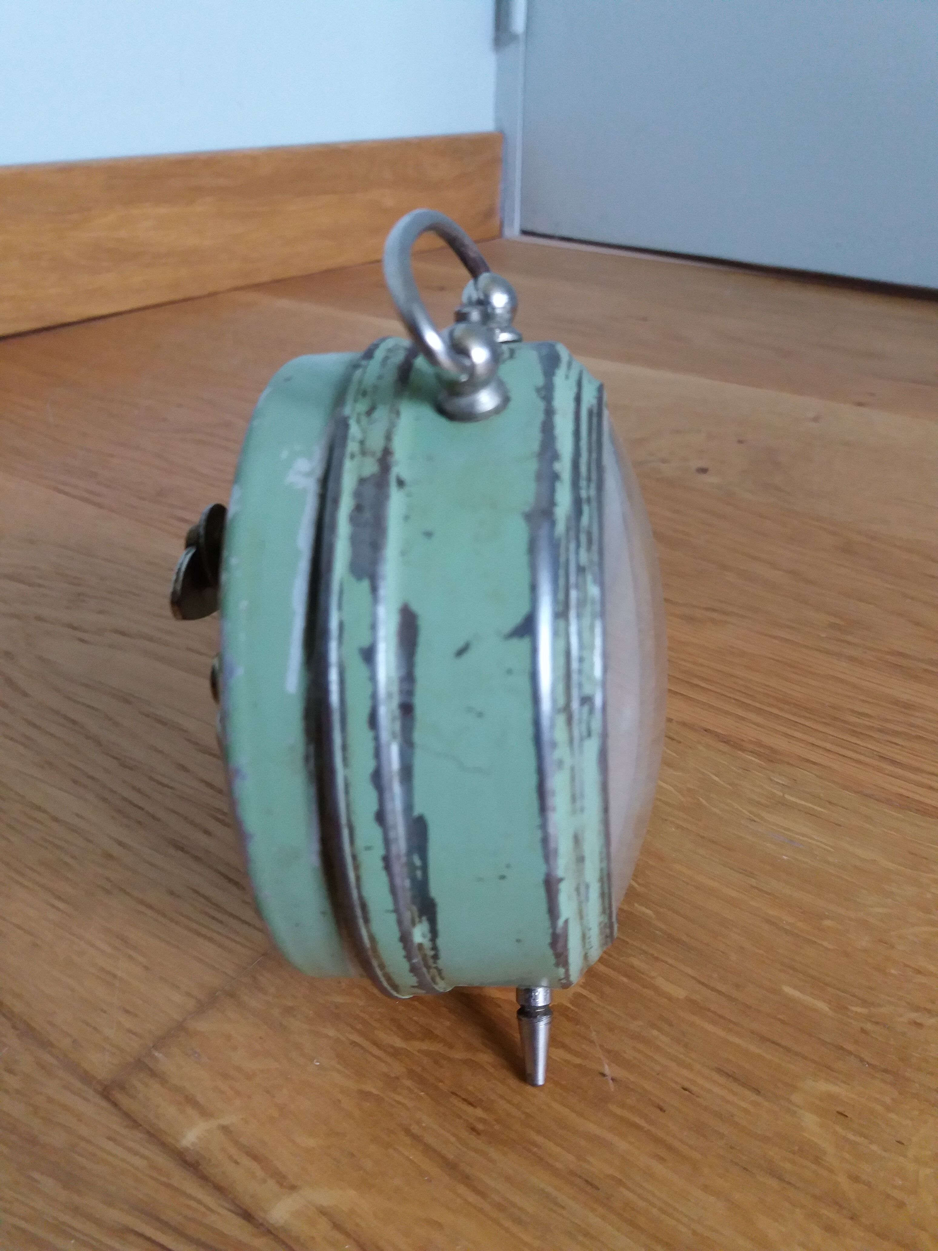 Pale green Bayard alarm clock