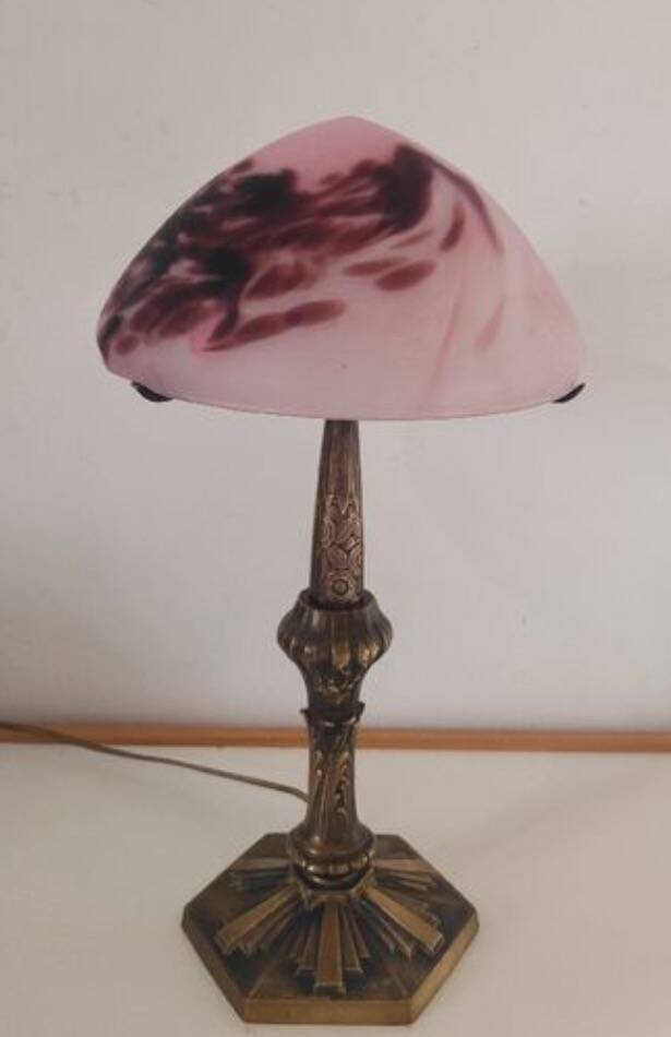 Art Nouveau lamp 1950 signed Paris Stars