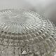Large pair of round wall sconces ceiling lights in transparent glass.