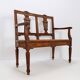 Banc de style néoclassique sculpté de lyres sur le dossier - 20e siècle