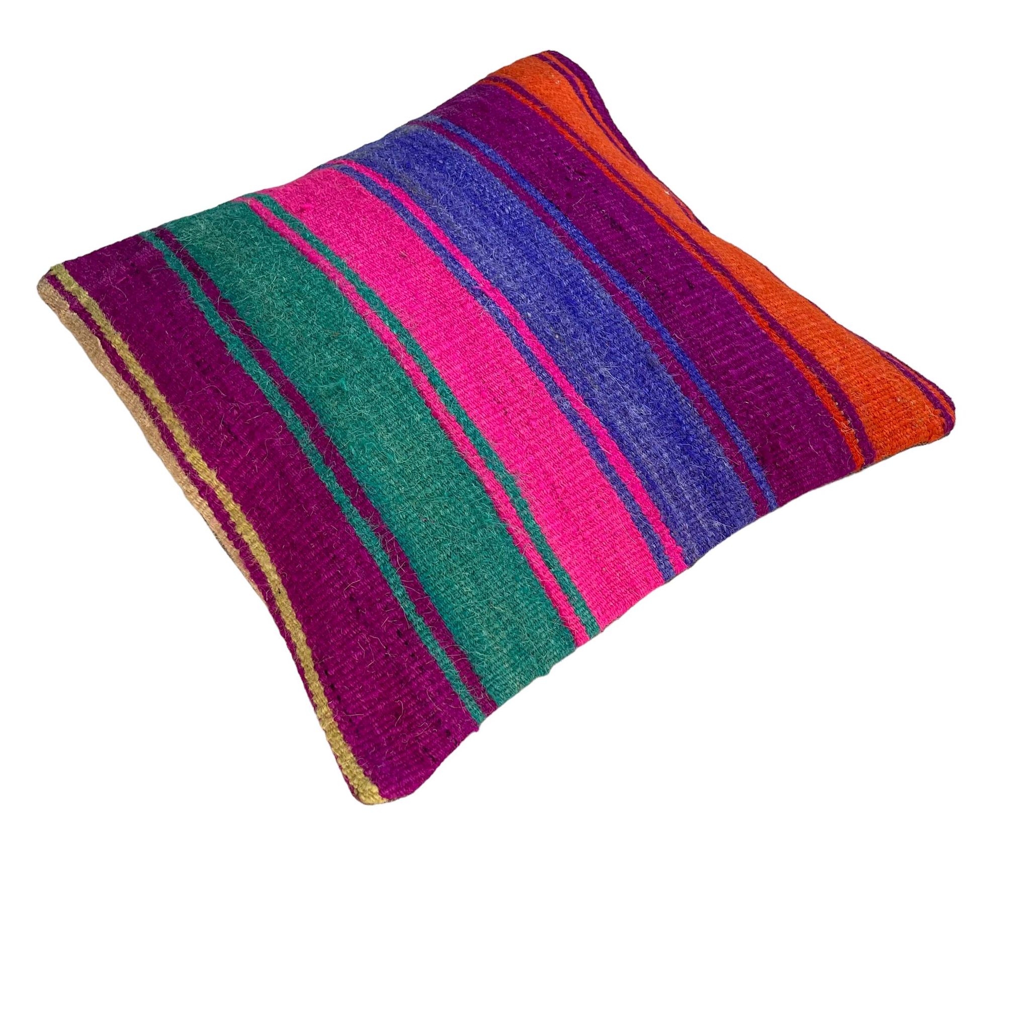Housse de coussin kilim turc vintage, 40 x 40 cm
