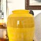 Yellow glazed ceramic vase