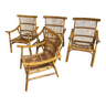 Suite de fauteuils rotin bambou