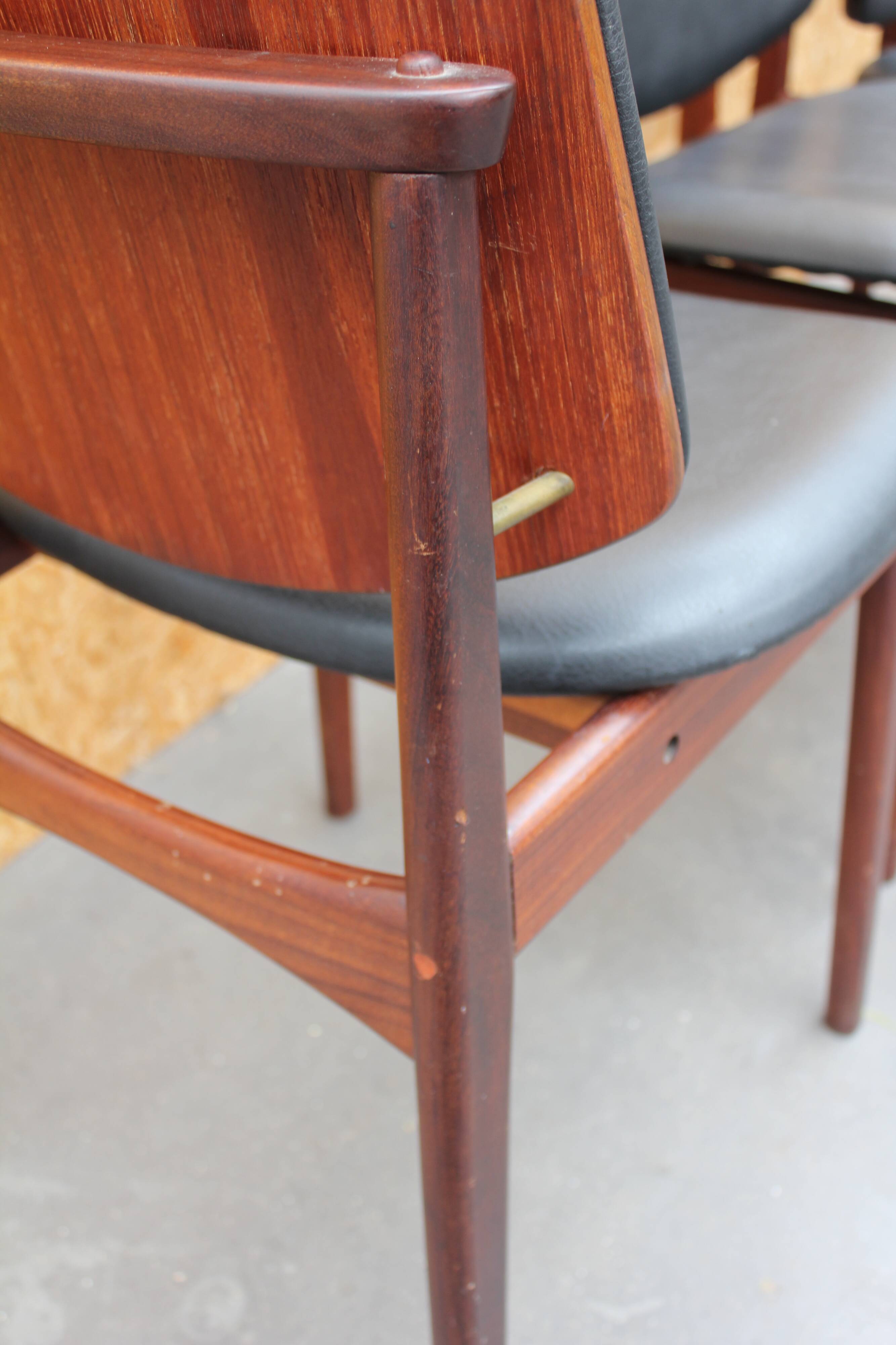 4 vintage Danish Arne Hovmand Olsen chairs