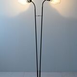 Lampadaire 2 feux en métal noir