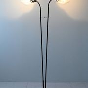 Lampadaire 2 feux en métal noir